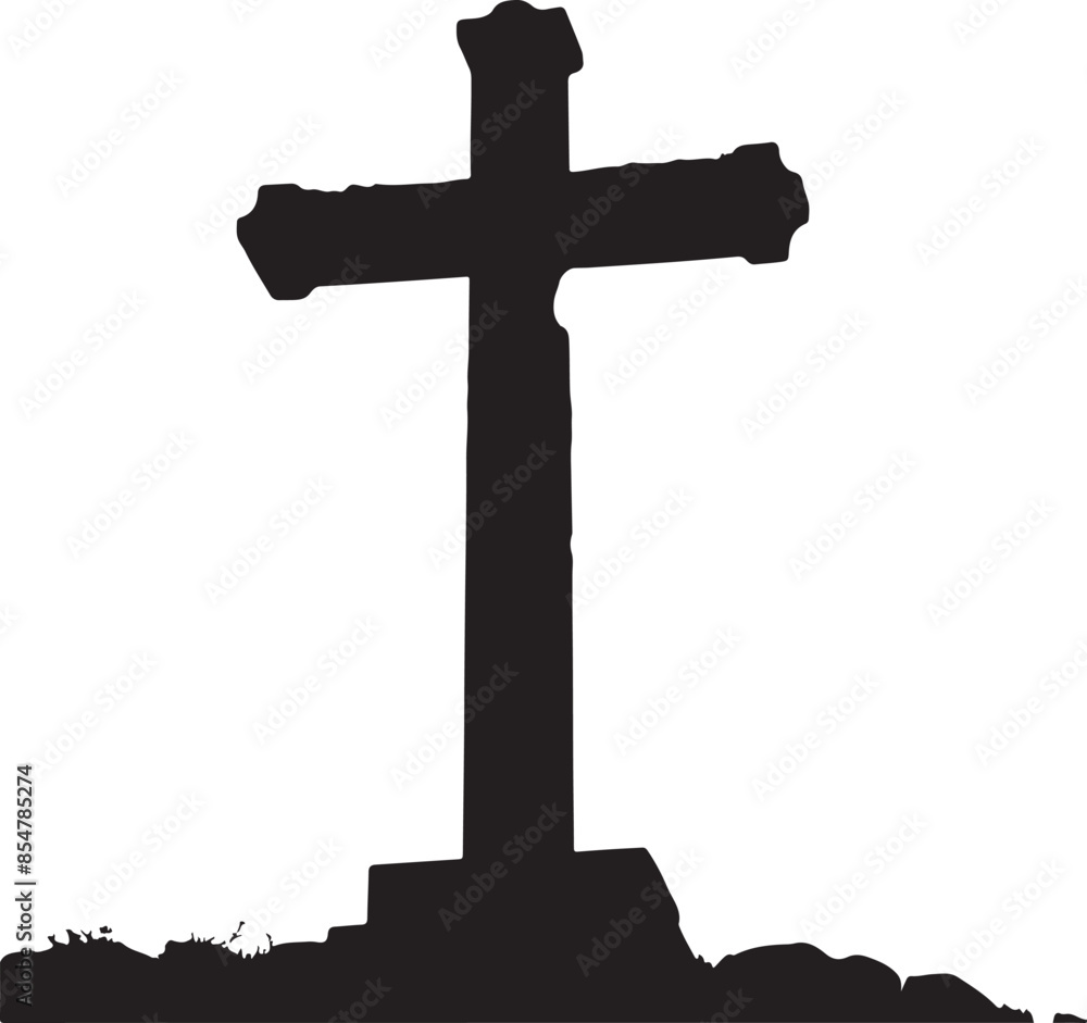 Christian Cross Vector silhouette Christian Cross Vector silhouette