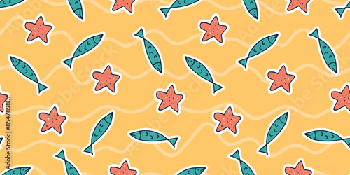 background. drawing. seamless pattern. the pattern. seamless. beach. Lemon. rest. Morata. watermelon. food. sweet. tasty.