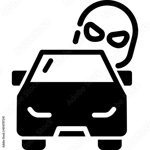 Robbery Car. Vehicle Theft Icon