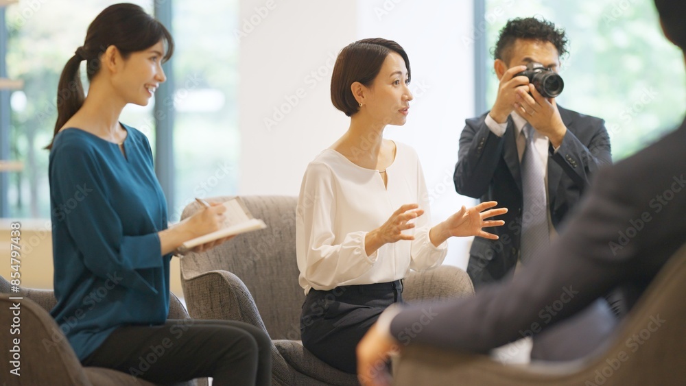 企業取材撮影イメージ 企業取材撮影イメージ