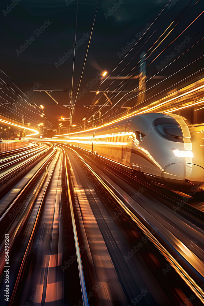 High-Speed Elegance - Black Gold Train High-Speed Elegance - Black Gold Train