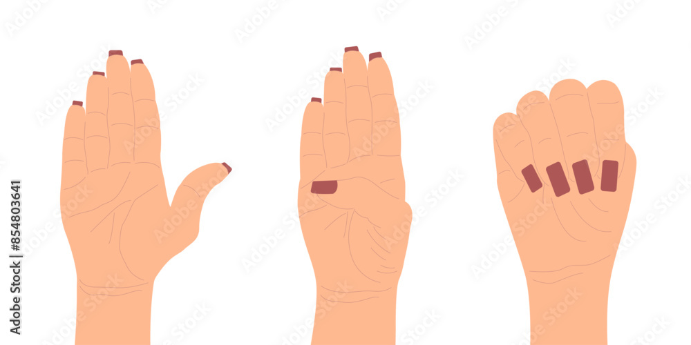 A signal for help. A hand gesture of help A signal for help. A hand gesture of help