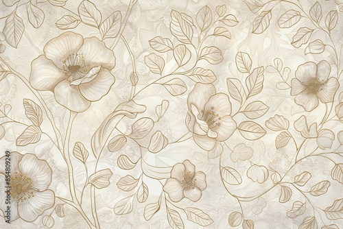 Wallpaper Mural Delicate lines and soft hues for a refined look Torontodigital.ca