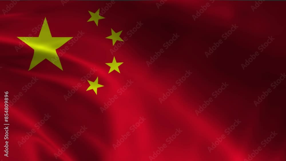 4k Highly Detailed National Flag Of China - Wavy China Flag. Close-up front view. 4k Highly Detailed National Flag Of China - Wavy China Flag. Close-up front view.