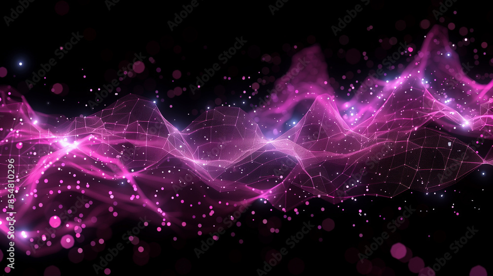 Fototapeta premium Abstract lines and dots form a colorful grid
