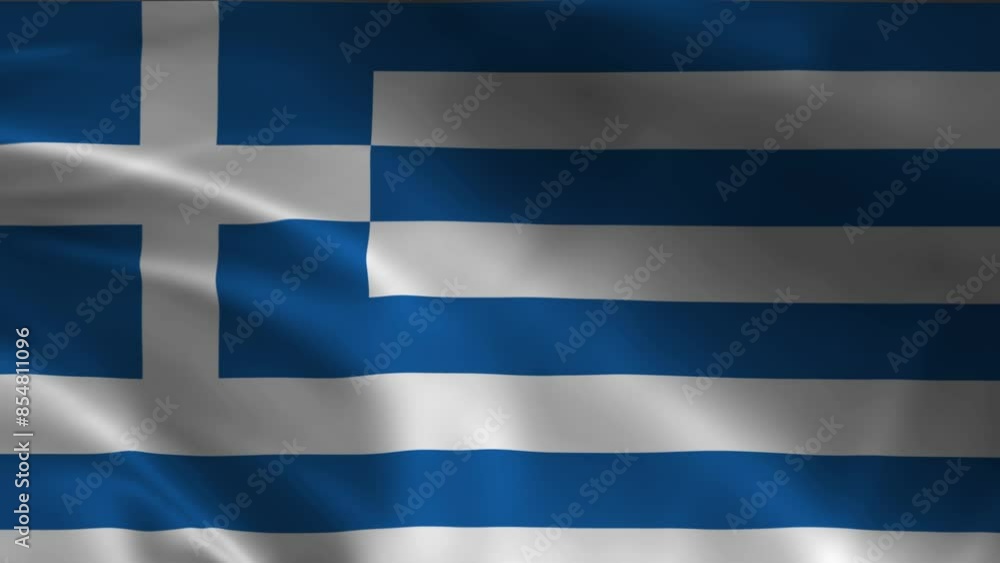 4k Highly Detailed National Flag Of Greece - Wavy Greece Flag. Close-up front view. 4k Highly Detailed National Flag Of Greece - Wavy Greece Flag. Close-up front view.