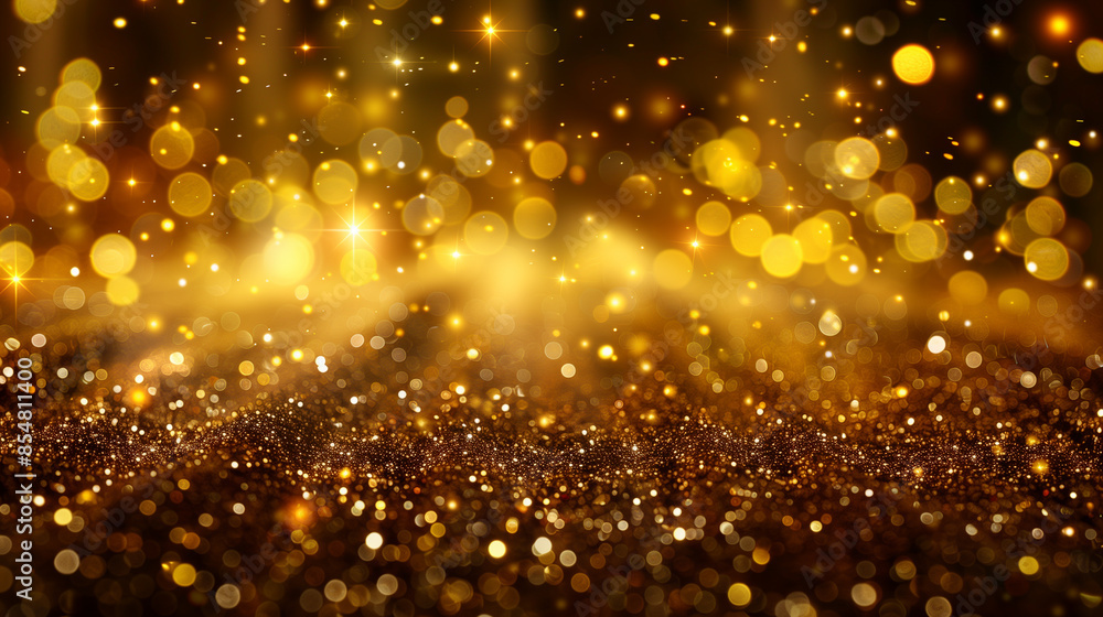 Bunch of gold sparkles falling down Bunch of gold sparkles falling down