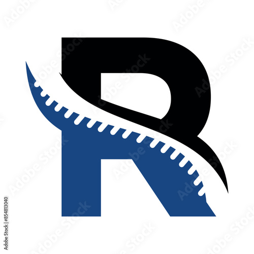 Spinal Logo combine with letter R vector template