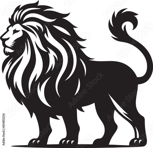  lion  silhouette  vector style illustrator