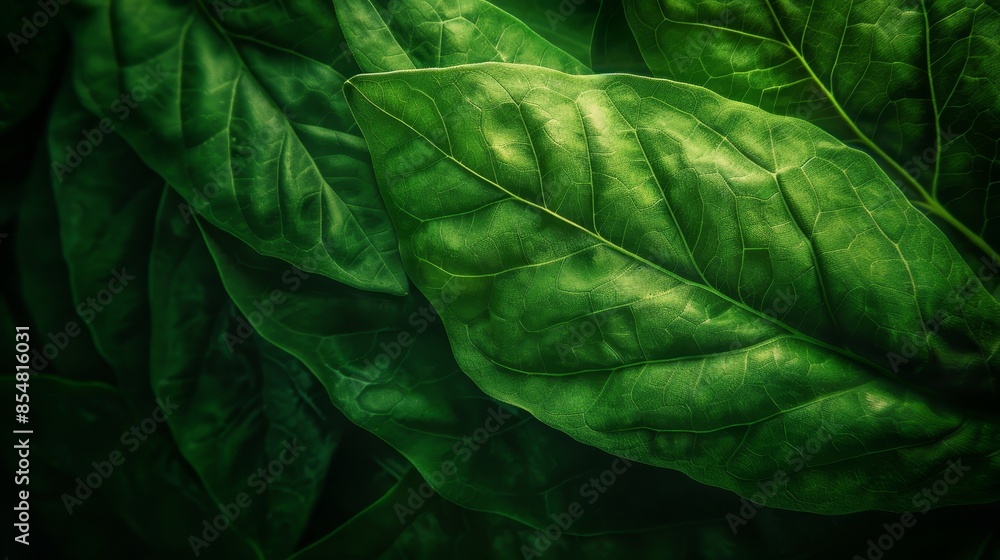 Detailed close up of a vibrant green leaf showcasing intricate and delicate vein patterns Detailed close up of a vibrant green leaf showcasing intricate and delicate vein patterns