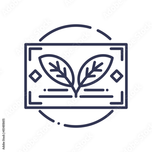 Illustration of a banknote with leaves symbolizing green bonds and sustainable finance.