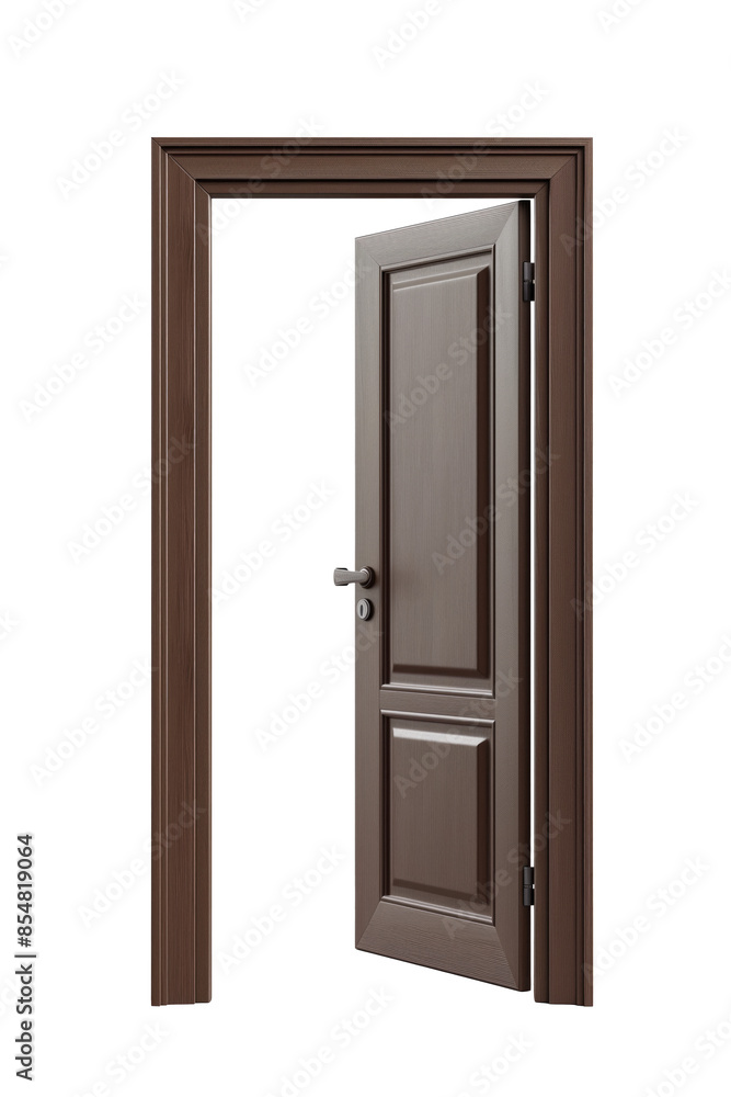 open wooden door frame, transparent background open wooden door frame, transparent background