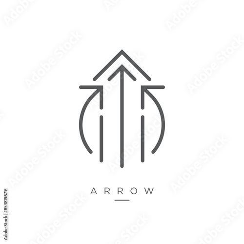 Abstract arrow logo icon symbol for business and company
