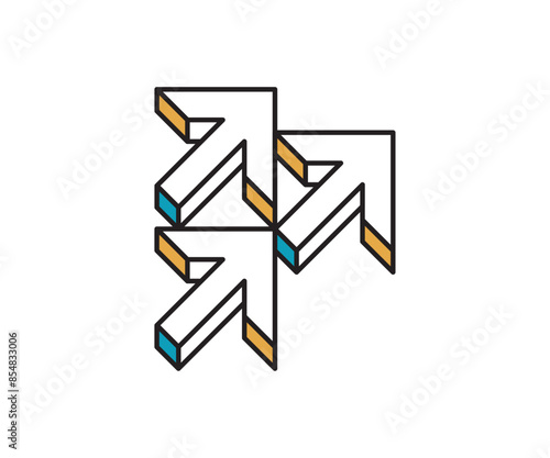 Free Download Abstract arrow logo icon symbol for business and company - GFXLoad