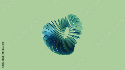 3D rendered geometric shapes in transparent materials. Visualization of an abstract composition.