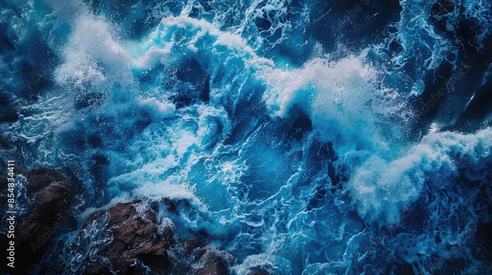 The Blue Waves Being Rocked by Rocks The Blue Waves Being Rocked by Rocks