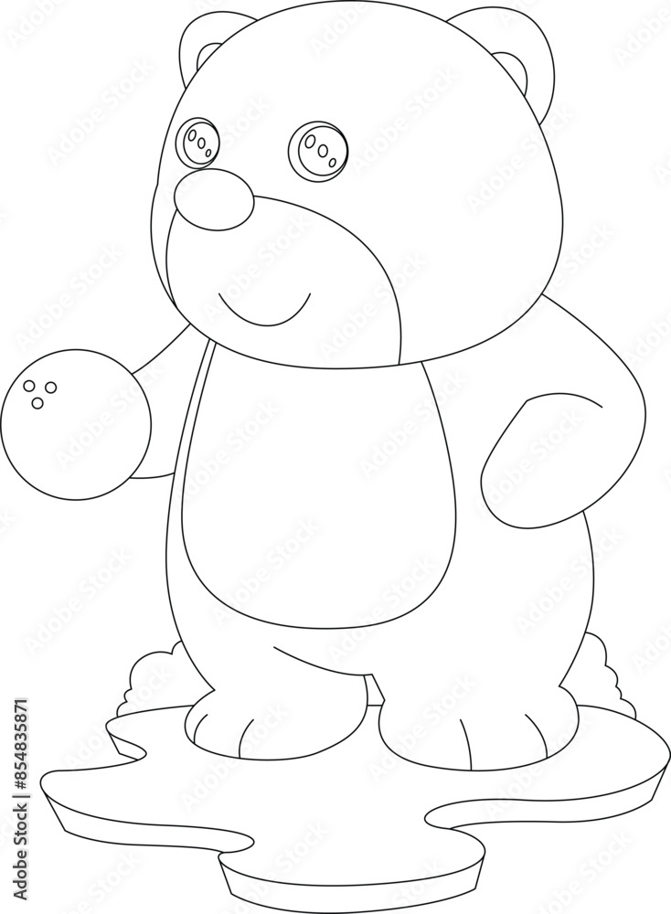 Bear Bowling Bowling ball Sports Animal Vector Graphic Art Illustration Bear Bowling Bowling ball Sports Animal Vector Graphic Art Illustration