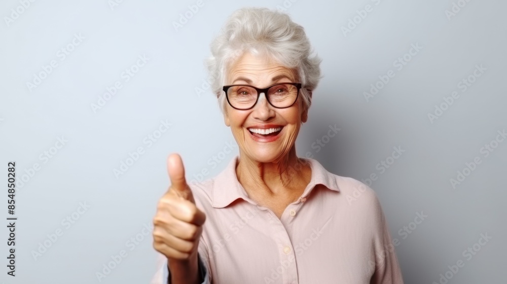 Photograph of a happy elderly Asian woman with short gray hair, smiling against a light background, horizontal with copy space.
Senior woman, happiness, portrait, aging, positivity Photograph of a happy elderly Asian woman with short gray hair, smiling against a light background, horizontal with copy space.
Senior woman, happiness, portrait, aging, positivity