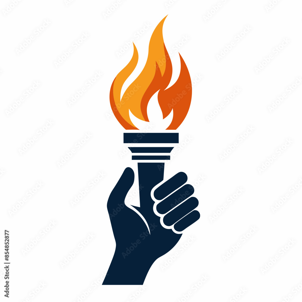 Hand-holding torch logo icon vector template illustration Hand-holding torch logo icon vector template illustration