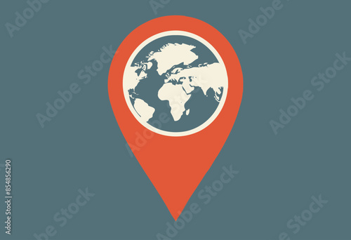 Simple and Minimalist Location Pin Icon