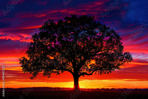 Majestic Tree at Sunset