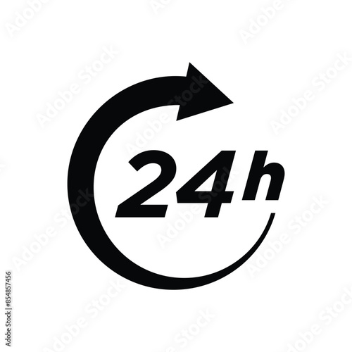 24 hours icon vector design template simple and clean