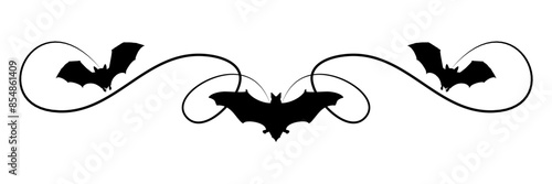 line art silhouette illustration  background bat for a halloween day