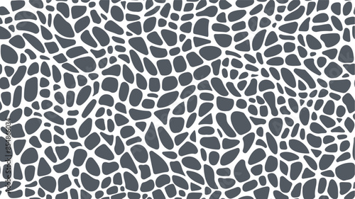 Mosaic pebble stone floor pattern. Rock texture vector background with gravel, cobblestone and pebble stones. Floor and wall tile, street, pavement or sidewalk structure, abstract geometric pattern
