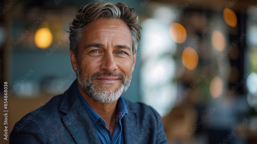 Portrait of a Confident Man with Grey Hair Portrait of a Confident Man with Grey Hair