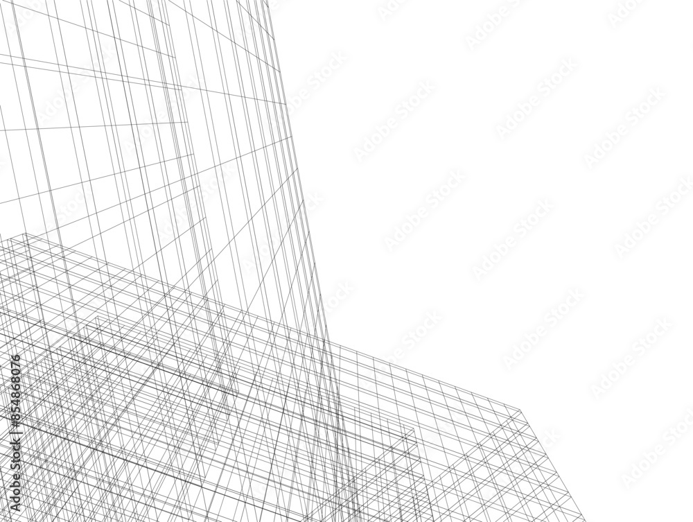 abstract architecture vector 3d illustration abstract architecture vector 3d illustration