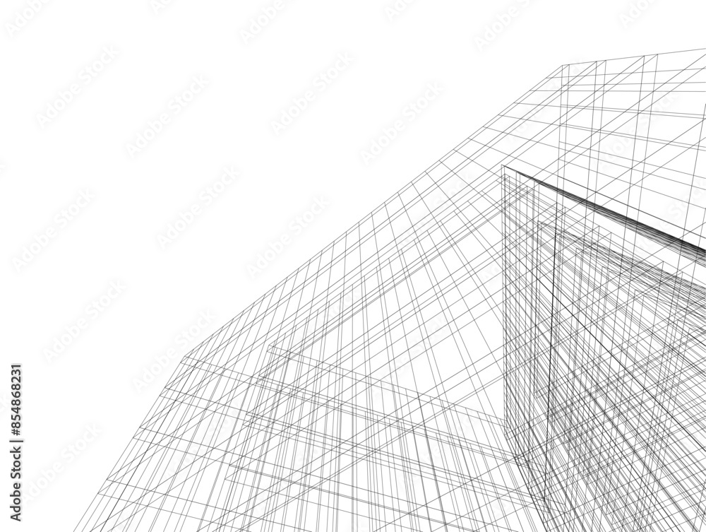 abstract architecture vector 3d illustration abstract architecture vector 3d illustration