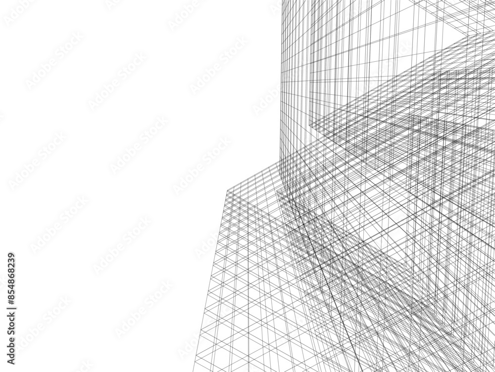 abstract architecture vector 3d illustration abstract architecture vector 3d illustration