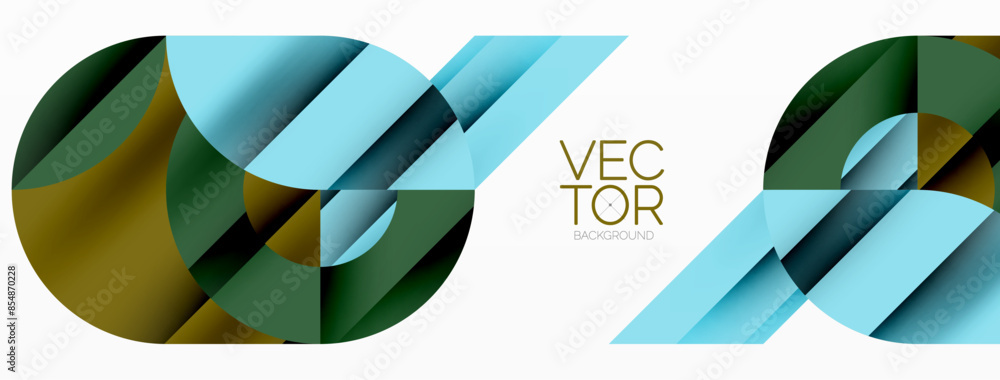 Geometric diagonal line and circle shape, wide abstract background Geometric diagonal line and circle shape, wide abstract background