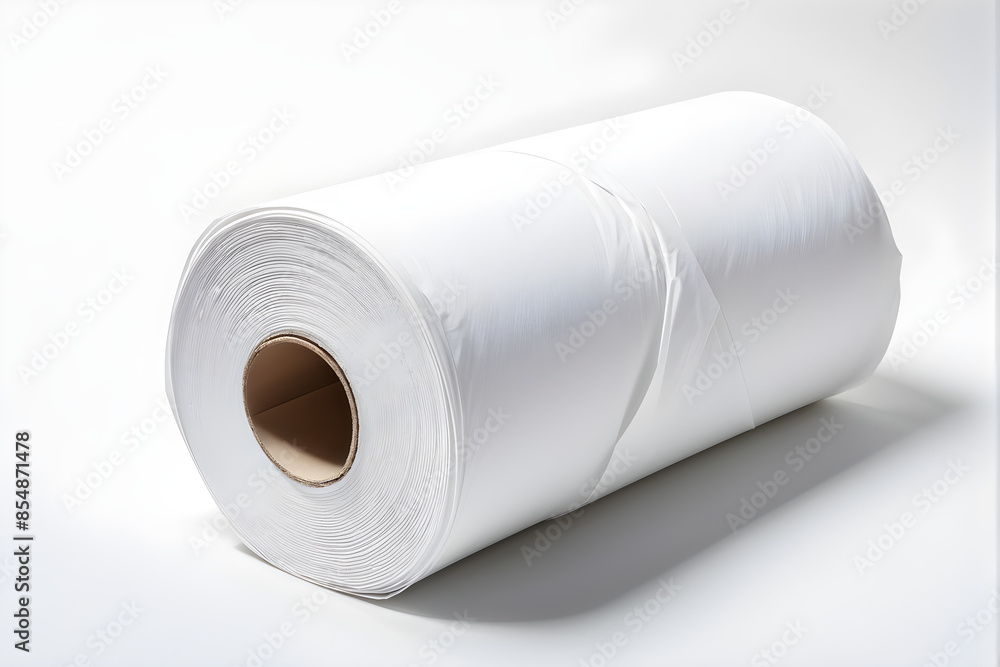 Roll of paper towels on a white background Roll of paper towels on a white background