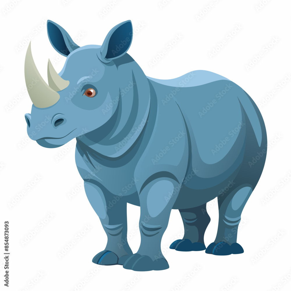 Vector illustration of a rhinoceros animal Vector illustration of a rhinoceros animal