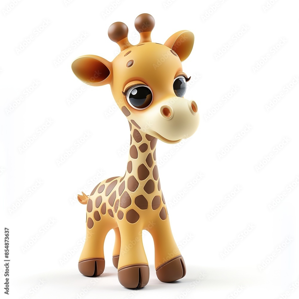 A_3D_toy_cute_jirafa_isolated_on_white_background A_3D_toy_cute_jirafa_isolated_on_white_background