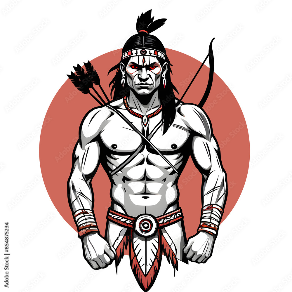 Indian with a bow and arrows
Indian with a bow and arrows
