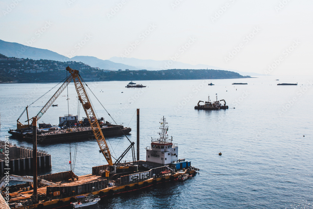 Beautiful view on the Mediterranean Sea. Monaco. Nature