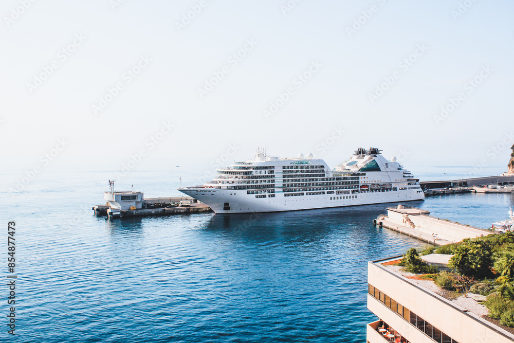 Oceania Cruises ship Marina docked at port of Monte Carlo. Oceania Cruises ship Marina docked at port of Monte Carlo.