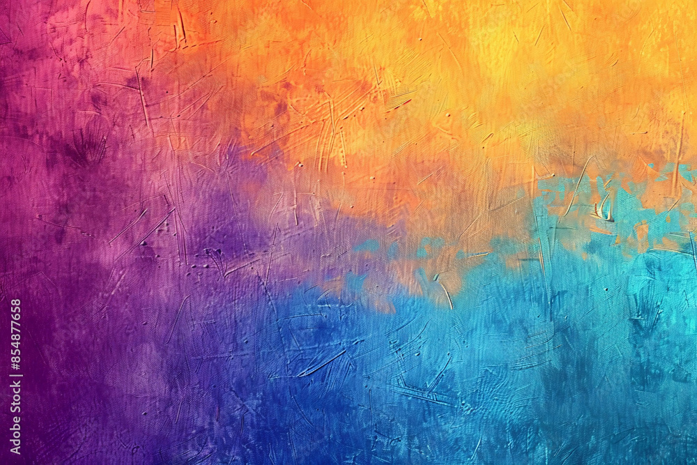 Fototapeta premium Modern abstract background, retro yellow orange blue gradient color texture concept illustration