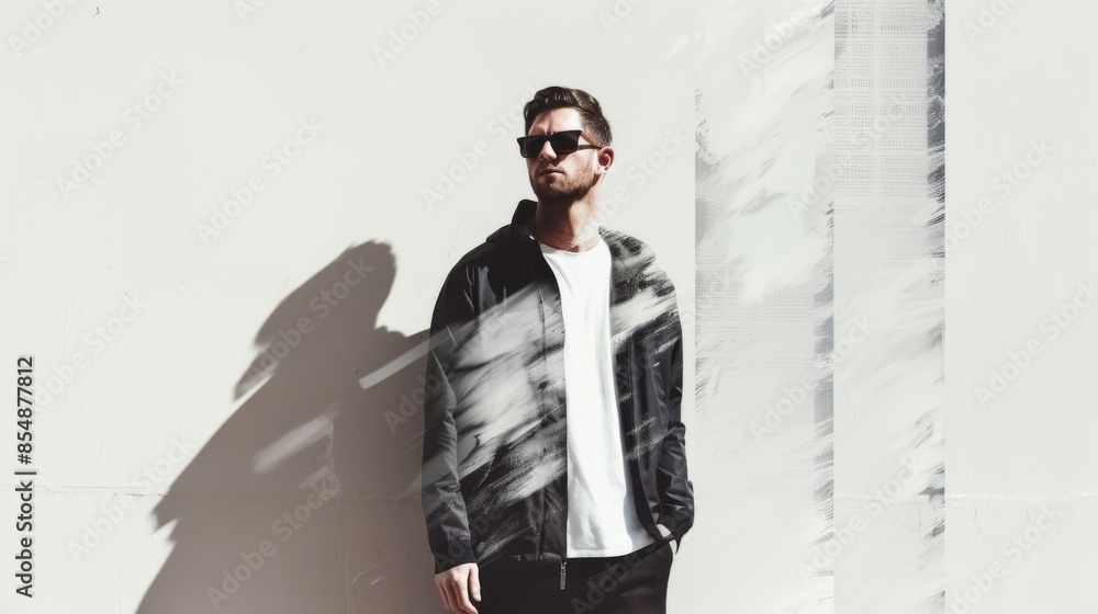 Duotone illustration of Casual Athleisure Wear Duotone illustration of Casual Athleisure Wear