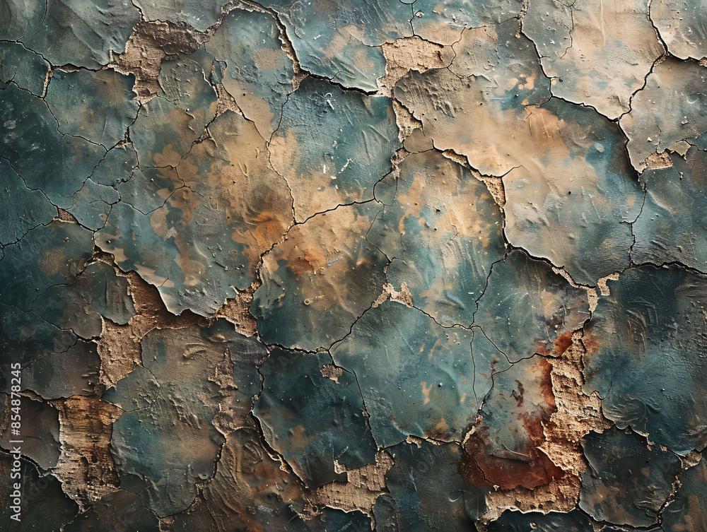 Naklejka premium Abstract surface vintage wall decoration rough grunge texture background design