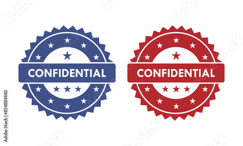 Confidential badge design template illustration