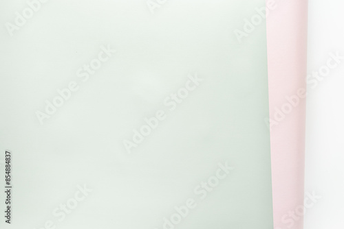 Sheet of paper with curled corners. Space for text,top view. Mock up