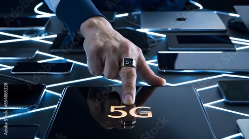 5G Network Wireless Systems, Empowering Businesses with High-Speed Data Access and A Glimpse at 5G Network Concepts on a Virtual Screen.