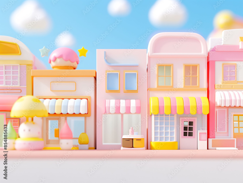 City and blank road ground 3D rendering, Double Eleven e-commerce background image City and blank road ground 3D rendering, Double Eleven e-commerce background image