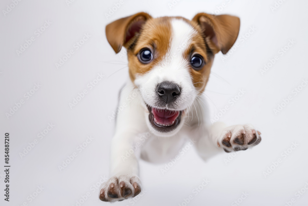 adorable puppy on white background adorable puppy on white background