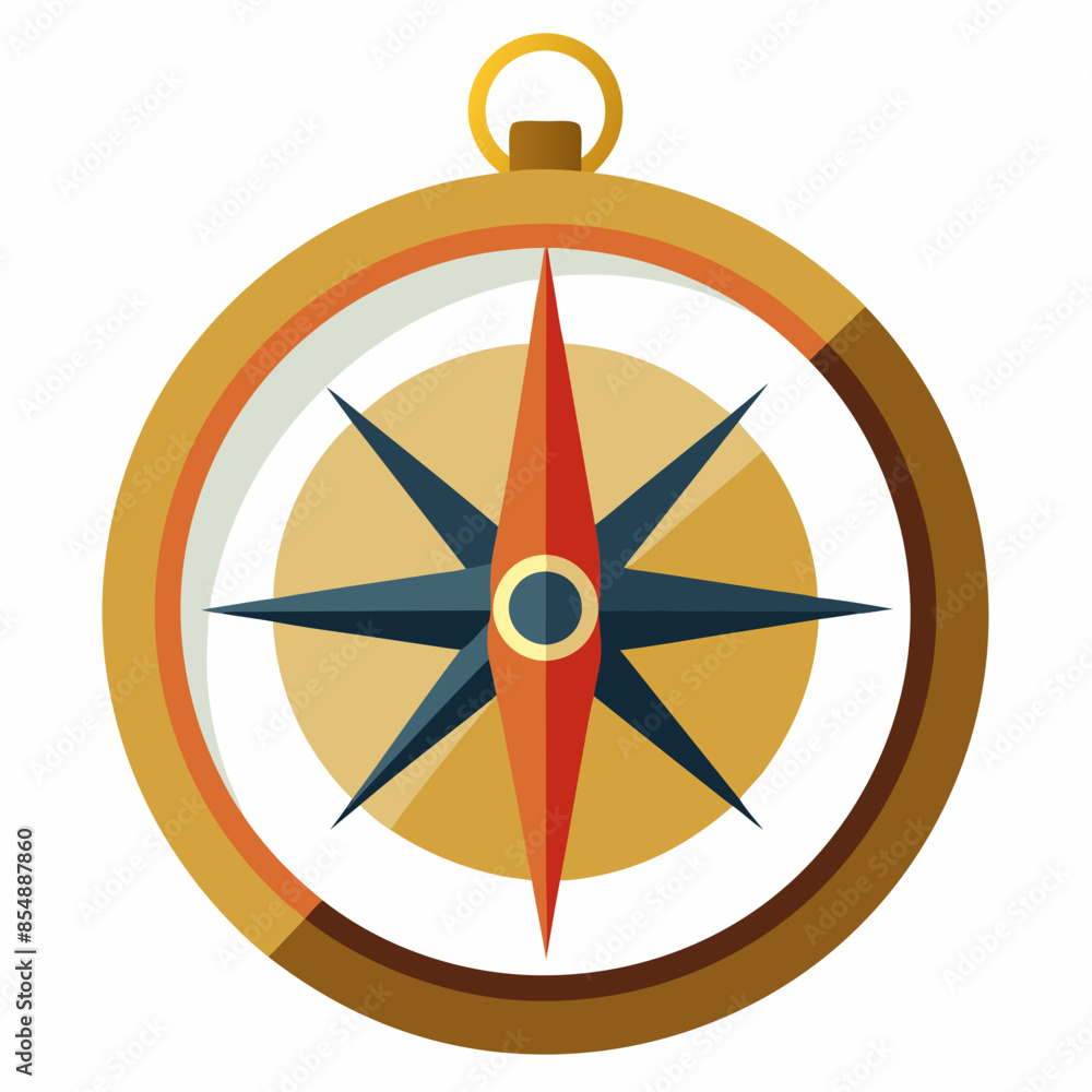 Old compass vector illustration Old compass vector illustration