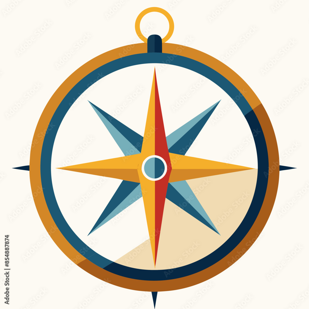 Old compass vector illustration Old compass vector illustration