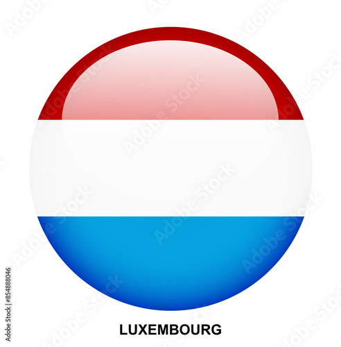 Free Download LUXEMBOURG flag button on white background - GFXLoad